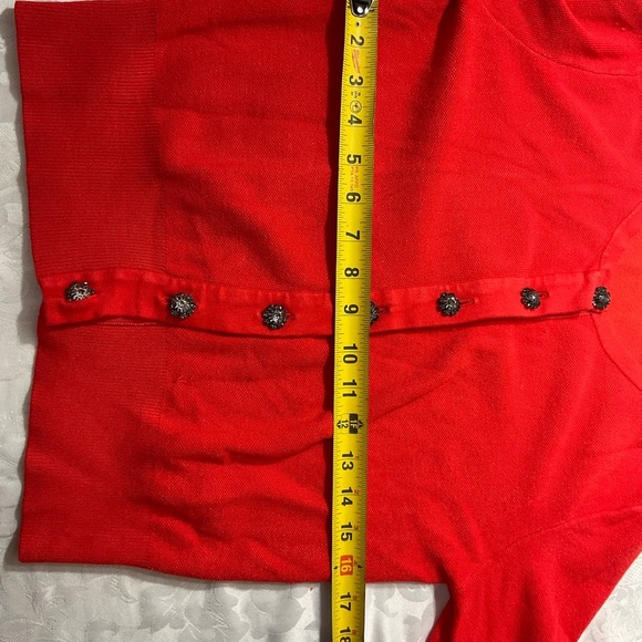 Zara Knits Women Cardigan Jewel Rhinestone Buttons Size Medium - Picture 6 of 9